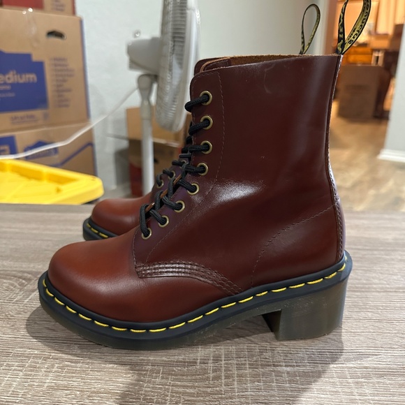 Dr. Martens Clemency Leather Heeled Lace Up Boots US Women's 6 - Picture 5 of 9